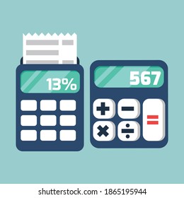 vector image with calculator concept