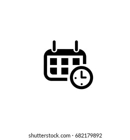 Vector image of the calendar. Calendar icon. Black laconic vector calendar.