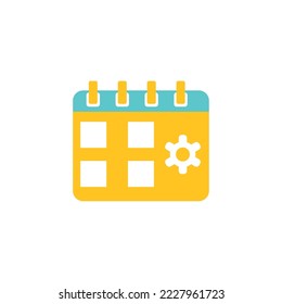 vector image calendar icons with white background