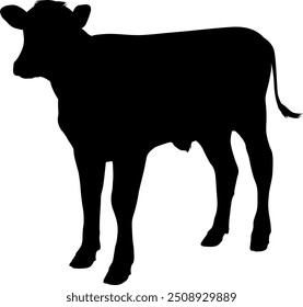 Vector image of a calf