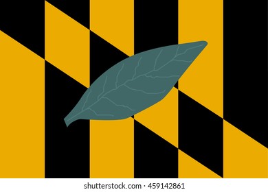 Vector image of  Calvert County flag, Maryland , U.S.A., Proportion 2:3. EPS10.    