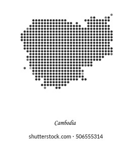 Vector image of Cambodia map mosaic