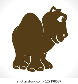 Vector image of a camel on white background