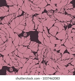 Vector image. Camellia - flowers and leaves. Perfumery and cosmetic plants. Wallpaper. Use printed materials, signs, posters, postcards, packaging. 