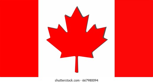 Vector image Canada flag