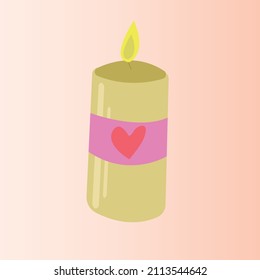 
vector image of candle in doodle style