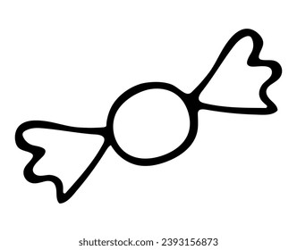 
Vector image of candy. Hand drawn doodle. Image on a white isolated background. Author's doodles. EPS10