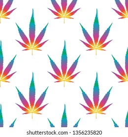 vector image of cannabis leaf. Cannabis leaf pattern