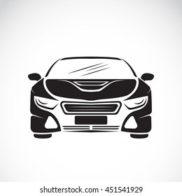 Vector image of an car design on white background, Vector car logo for your design.