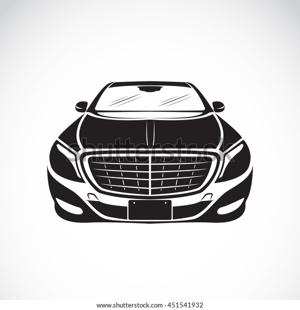 Vector image of an car design on white\
background, Vector car logo for your\
design.
