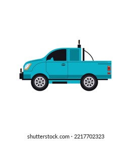 vector image car icon blue color with white background