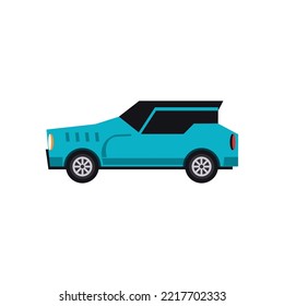 vector image car icon blue color with white background