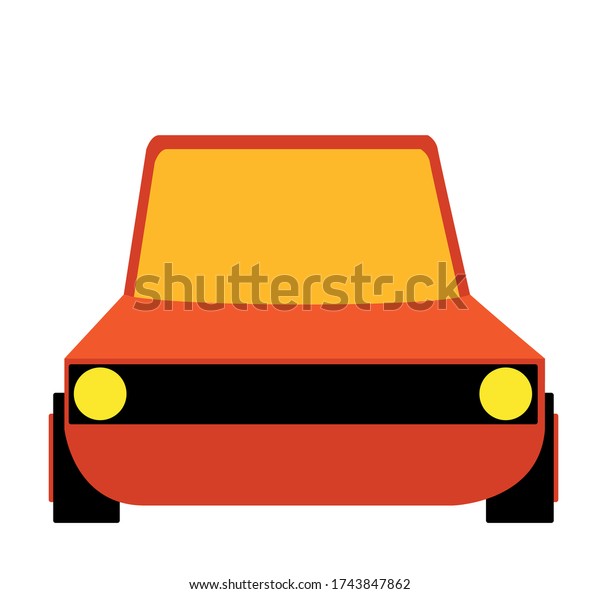 vector image of a car.
orange old car