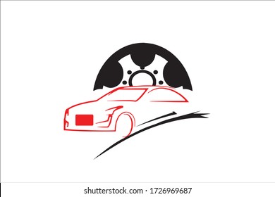Vector image of a car for repair