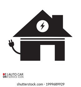Imagen vectorial del icono del servicio de coche. Concepción de automóviles.