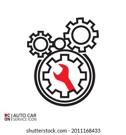 Vector image of car service icon. Conception of automobiles.