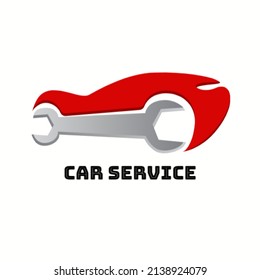 Vector image, car service symbol logo,