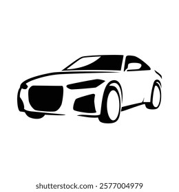 vector image of car silhouette illustration