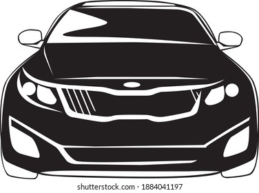 vector image of a car. stylized illustration. optima