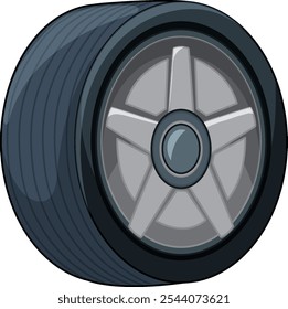 Vector image of a car tire