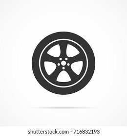 Vector image car wheel icon.