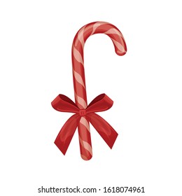 
vector image of caramel candy with a bow on a white background.