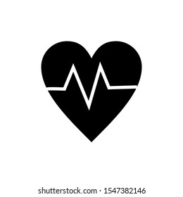 Vector image of a cardiogram. Heartbeat icon symbol