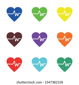 Vector image of a cardiogram. Heartbeat icon symbol