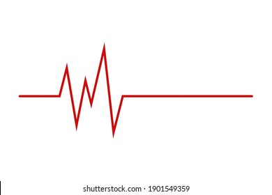 vector image of cardiogram icon on white background