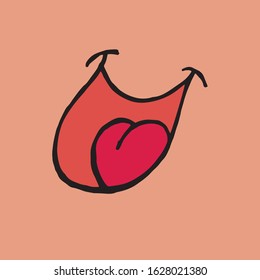 
Vector image. Caricature drawing of an open mouth.