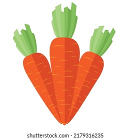 Vector image of a carrot on a white background