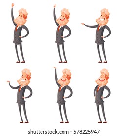 Vector image of the Cartoon business man icons