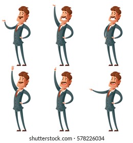 Vector image of the Cartoon business man icons