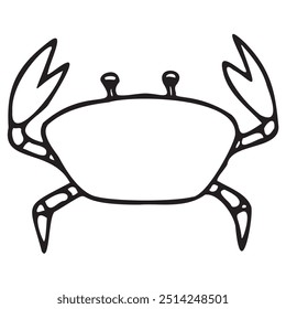 vector image of cartoon crab