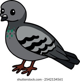 Vector image of a cartoon dove