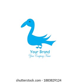 Vector image of a cartoon duck, it can be for your company logo or farm business or your restaurant, it can also be used to introduce children to animals, you can customize the color you like.