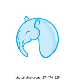 Vector image of the Cartoon smiling Tapir