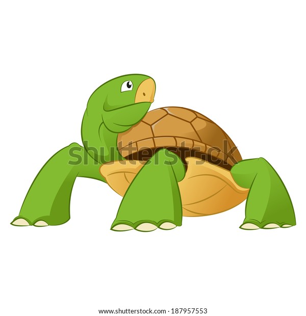 Vector Image Cartoon Smiling Turtle Stock Vector (Royalty Free ...