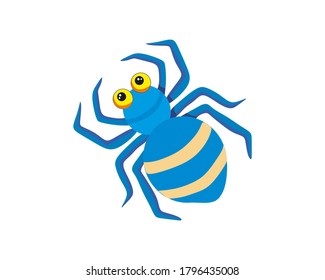 Vector image of a cartoon spider for Halloween