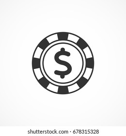 Vector image of casino chip icon.