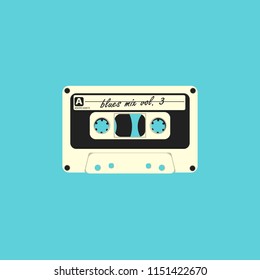 vector image of cassette illustration