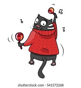 Vector Image - Cat Dancing The Rumba