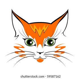 vector image of  cat eyes