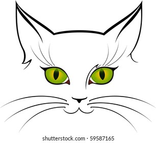 vector image of  cat eyes