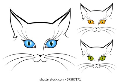 vector image of  cat eyes