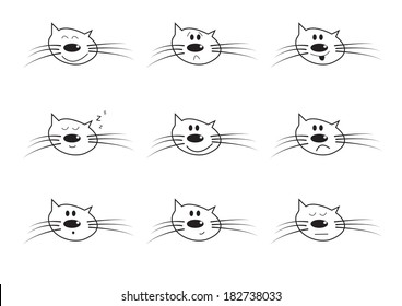 Vector image of a cat face