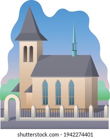 katholische Kirche mit Vektorbild