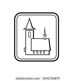 Vector image catholic church sign 