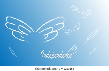 Vector image to celebrate independence day.