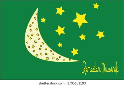Vector image of celebrating happy Ramadan and Eid. Festival.